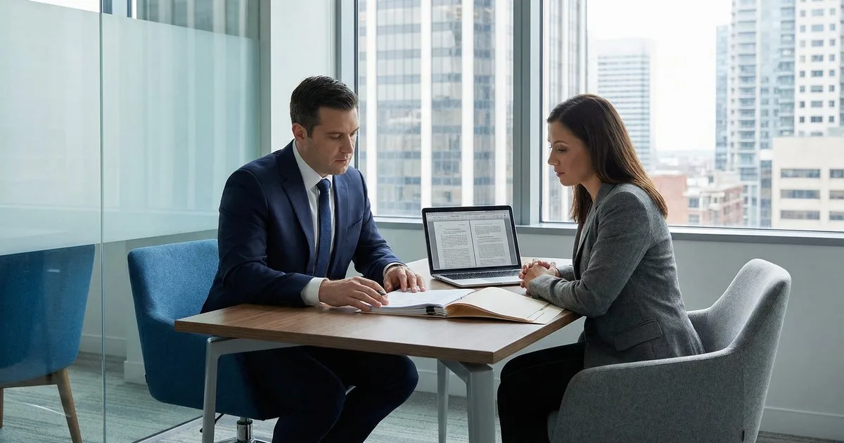Profesionales en consulta legal sobre sumarios administrativos y defensa estatutaria
